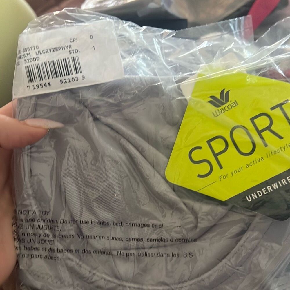WACOAL Sport NWT High Impact Simone Underwire Bra 32DDD Sport Athletic - Picture 5 of 5